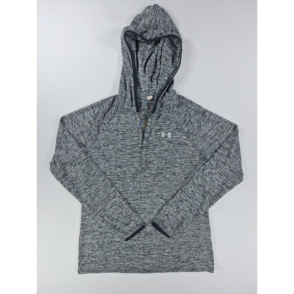 Under Armour Athletic Hoodie Womens Medium M Grey Pullover Sweatshirt Activewear